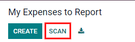 Create an expense by scanning a receipt. Click Scan at the top of the Expenses dashboard view.