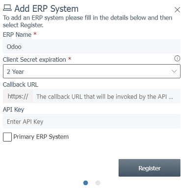 Llenar el formulario para registrar un sistema de ERP en el portal de la ETA.