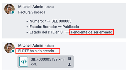 Estado de DTE en el SII y creación del DTE/XML